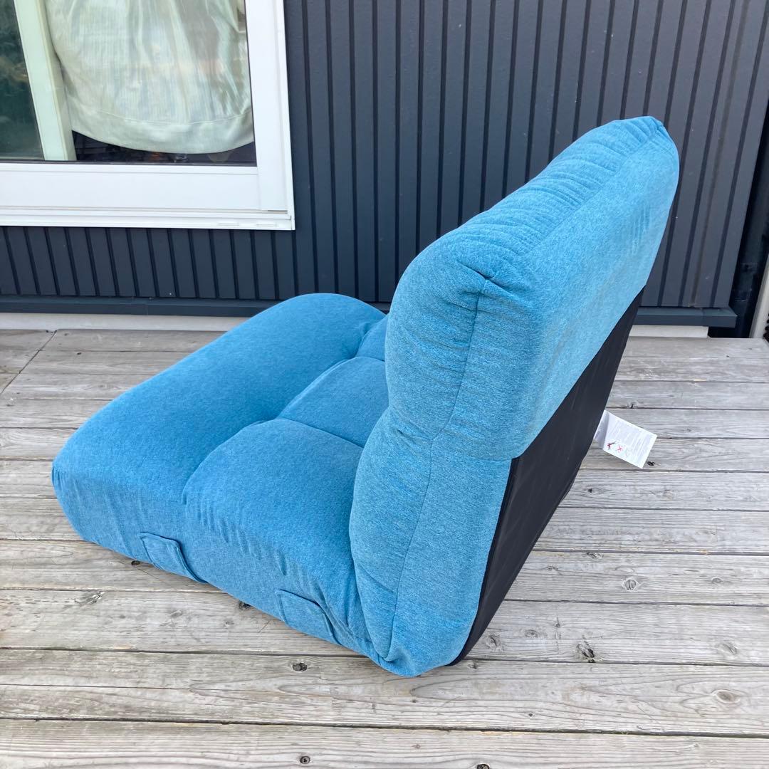 ニトリ ツナガルポケットコイルザイス レガ リクライニングチェア 座椅子 ブルー