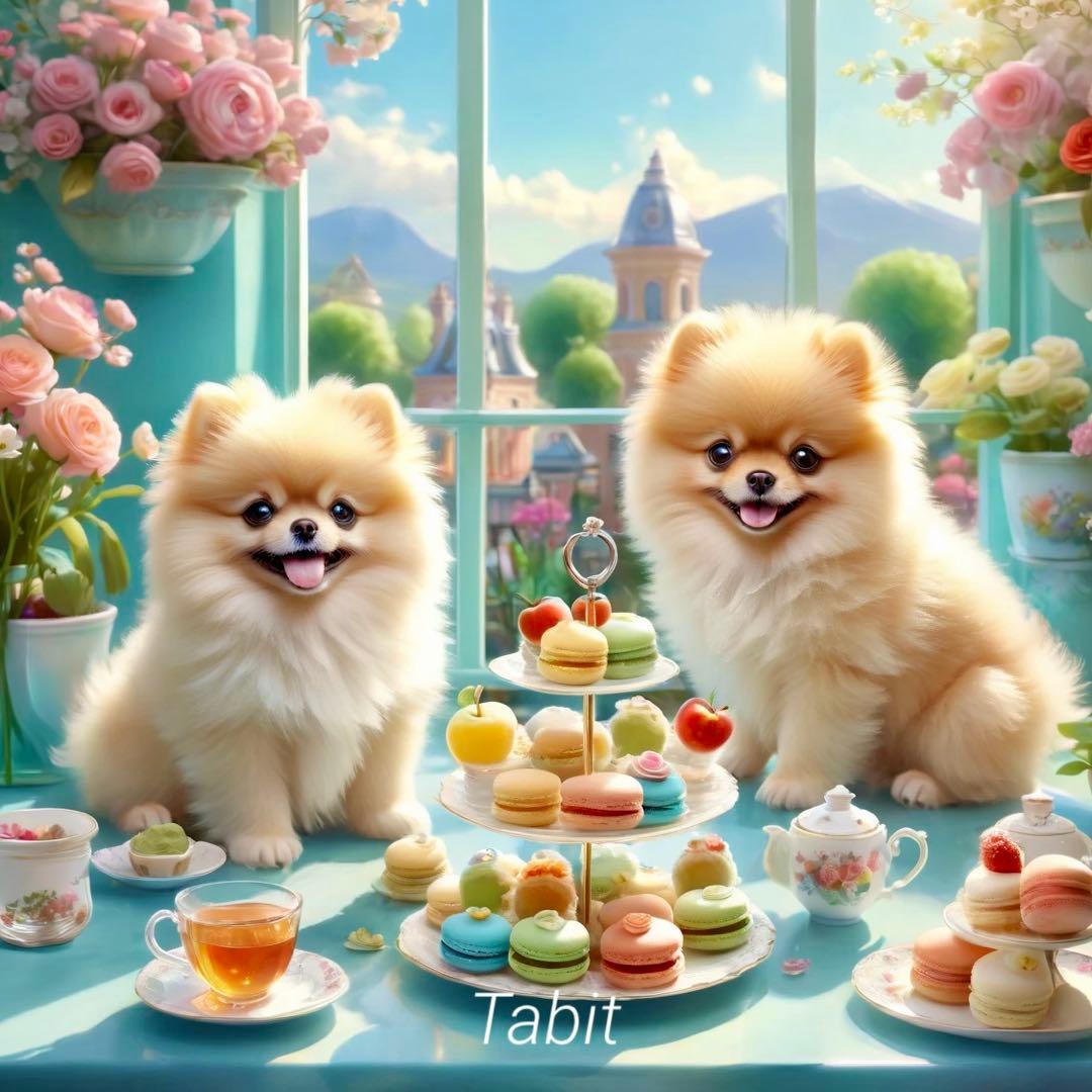 new☆春ꕤ︎︎ポメラニアン／17×17cm／6柄オリジナルパネル生地 - メルカリ