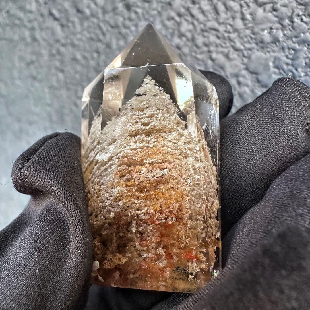 希少❗️千層ホワイトガーデンクォーツ庭園水晶パワーストーン六角柱☆天然石A1338