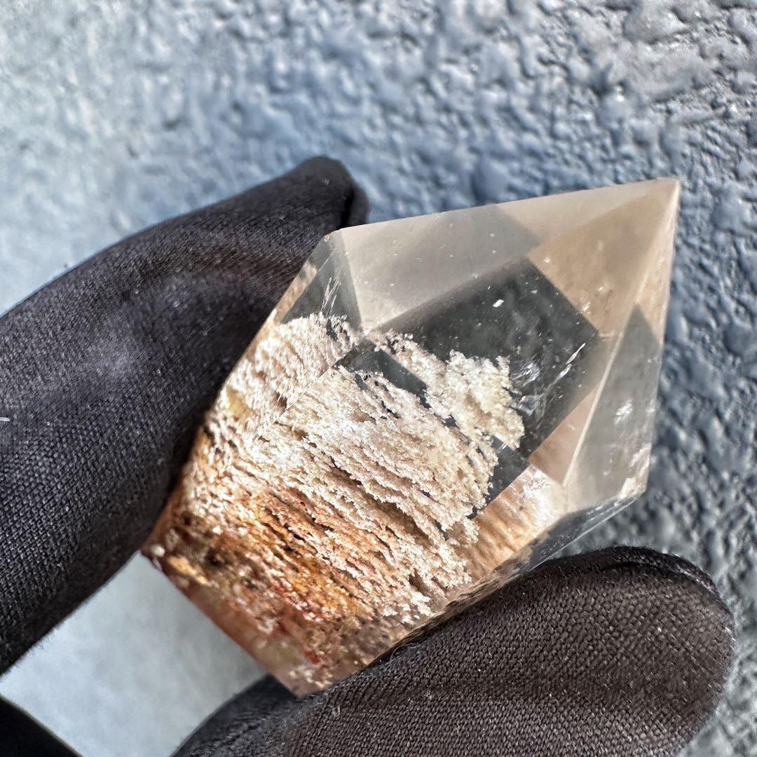 希少❗️千層ホワイトガーデンクォーツ庭園水晶パワーストーン六角柱☆天然石A1338