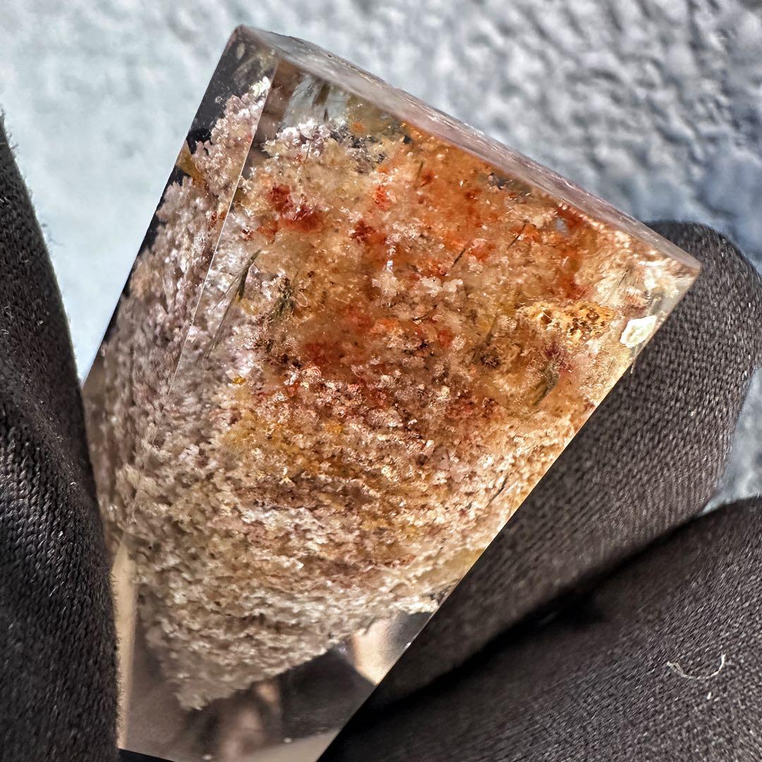 希少❗️千層ホワイトガーデンクォーツ庭園水晶パワーストーン六角柱☆天然石A1338