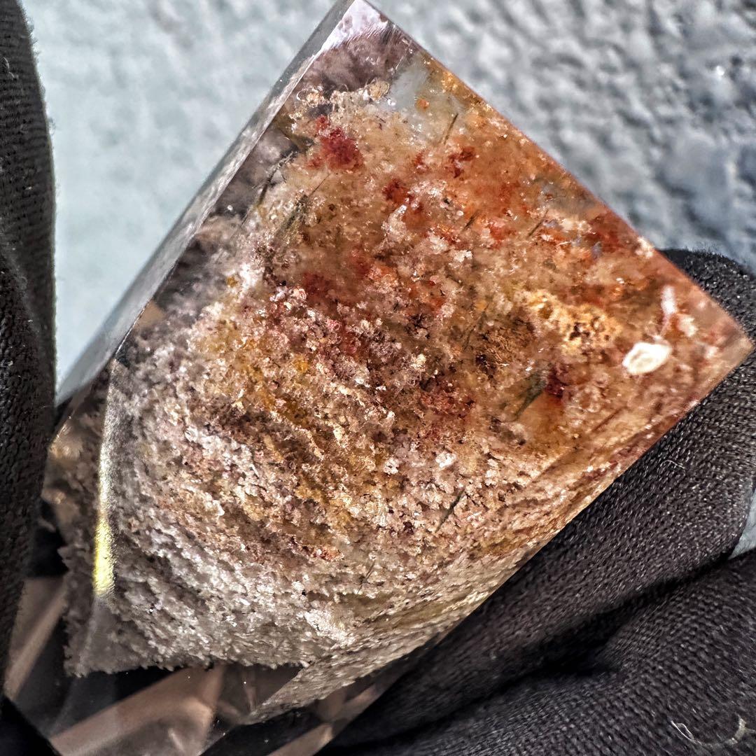 希少❗️千層ホワイトガーデンクォーツ庭園水晶パワーストーン六角柱☆天然石A1338