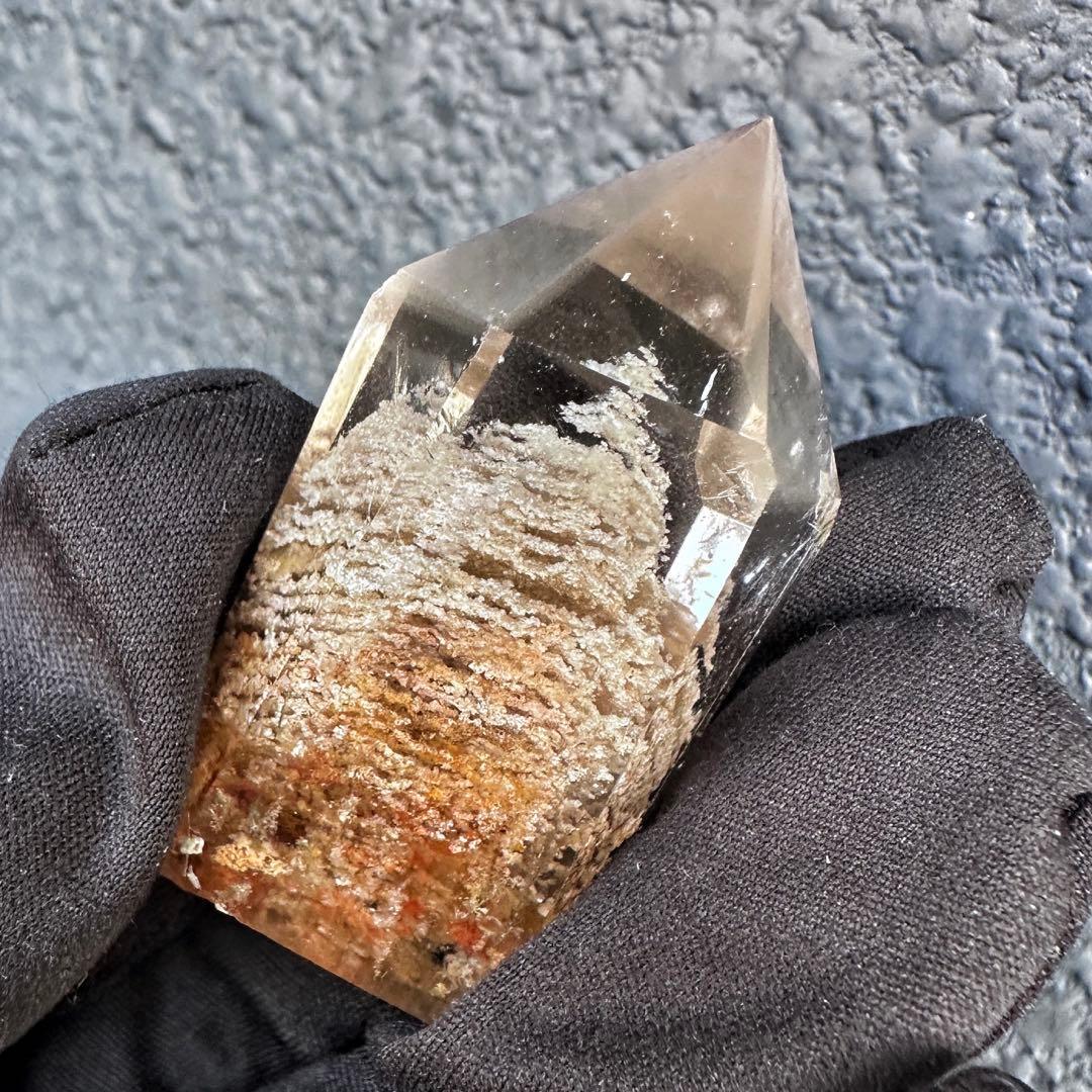 希少❗️千層ホワイトガーデンクォーツ庭園水晶パワーストーン六角柱☆天然石A1338