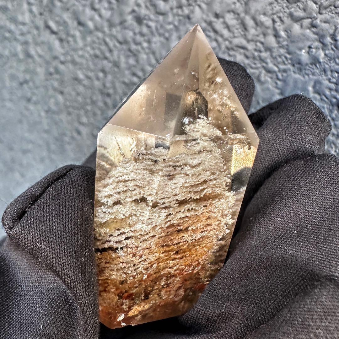 希少❗️千層ホワイトガーデンクォーツ庭園水晶パワーストーン六角柱☆天然石A1338