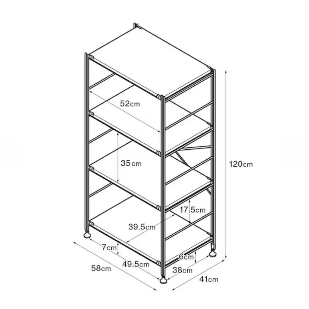 ［未使用 追加棚］無印 ステンレスユニットシェルフ　ウォールナット 中