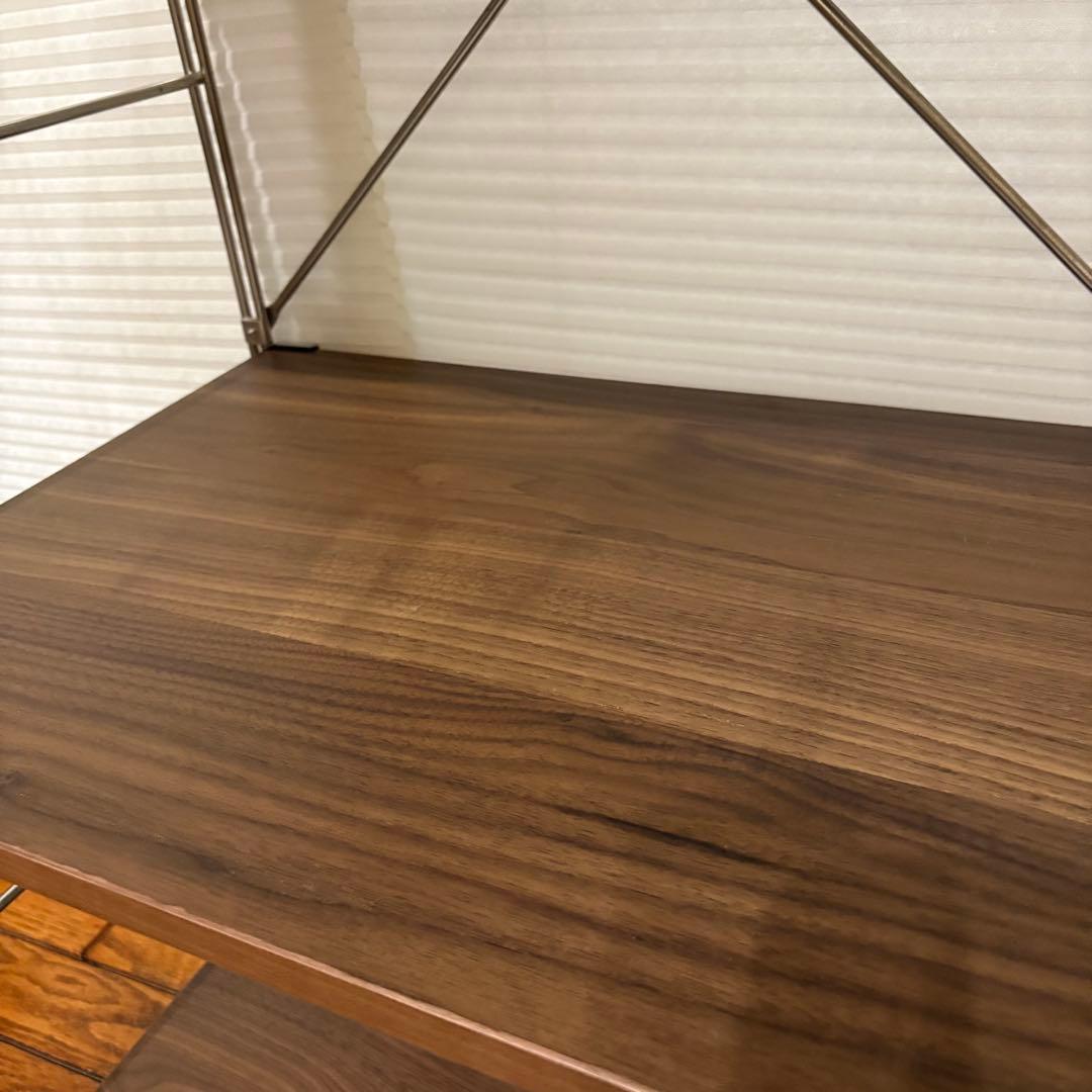 ［未使用 追加棚］無印 ステンレスユニットシェルフ　ウォールナット 中