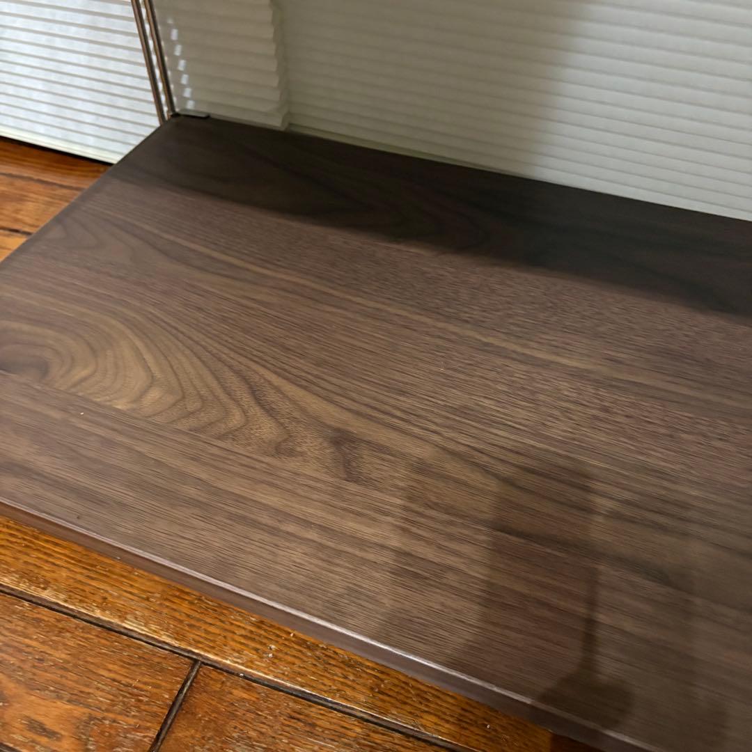 ［未使用 追加棚］無印 ステンレスユニットシェルフ　ウォールナット 中