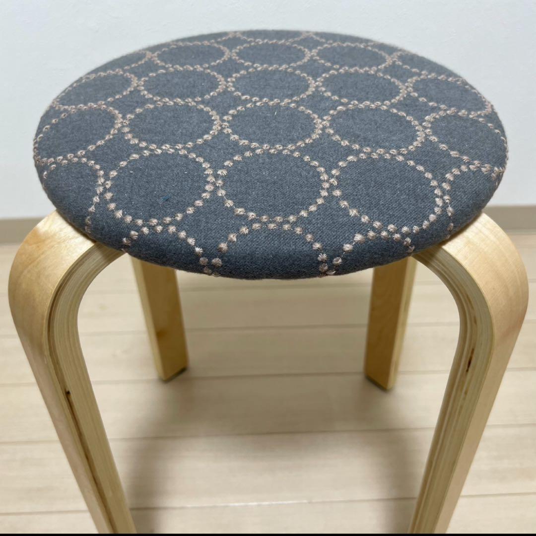 ミナペルホネン スツール タンバリン 丸椅子 【グレー/ブルー】 チェア 椅子