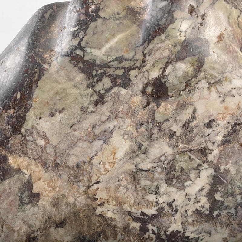 天然石　鑑賞石　置物　重さ約11.4kg　唐木台付　V　R6550B