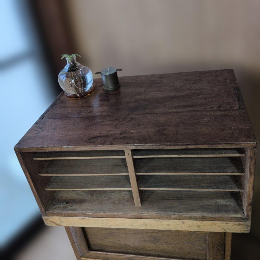 古道具アンティークカルテ　書類棚