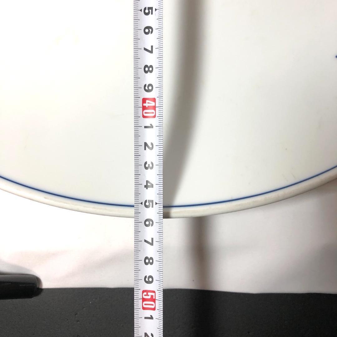 有田焼　特大皿 45.8cm　和食器 飾り皿 山徳窯　椿絵　レトロ　骨董品