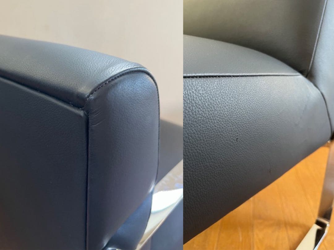 アメリカ　ラザール　本革ラウンジチェア　② ミッドセンチュリー　アールデコ　美品