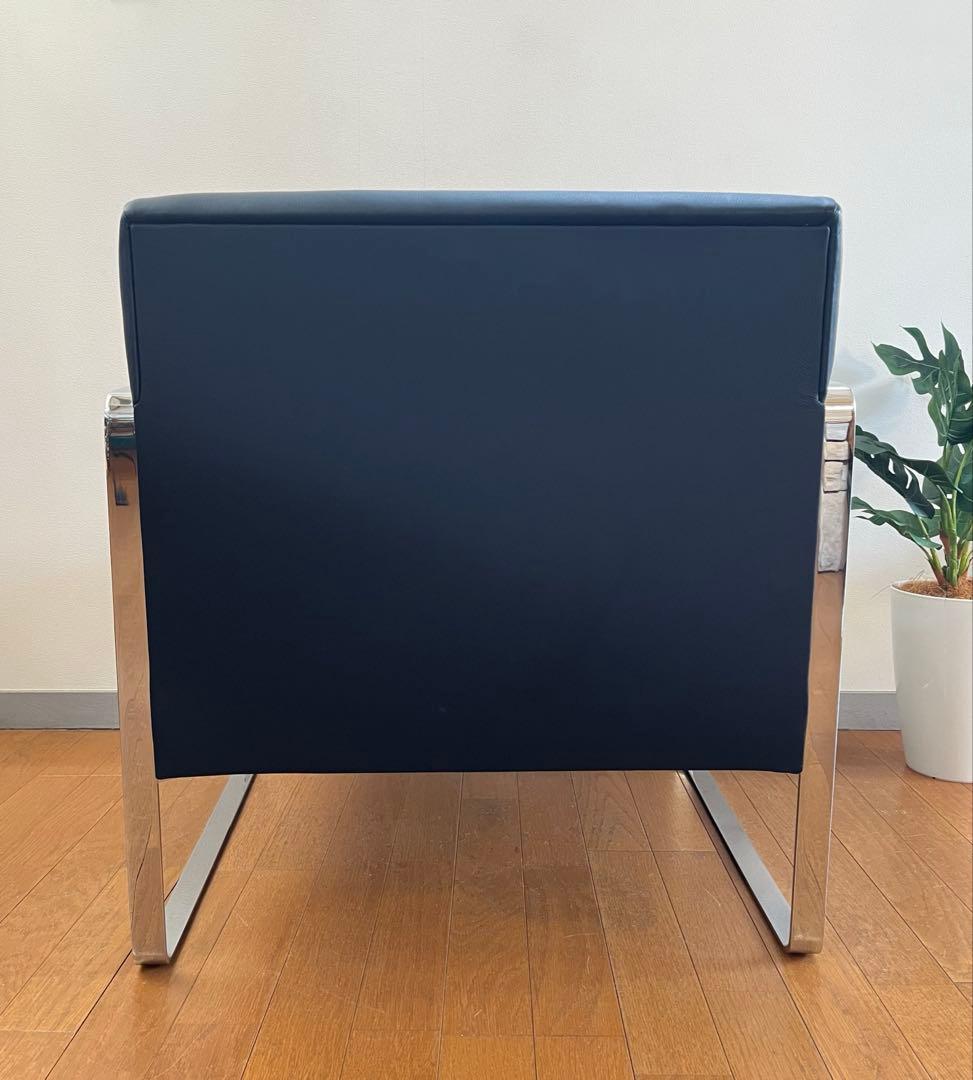 アメリカ　ラザール　本革ラウンジチェア　② ミッドセンチュリー　アールデコ　美品