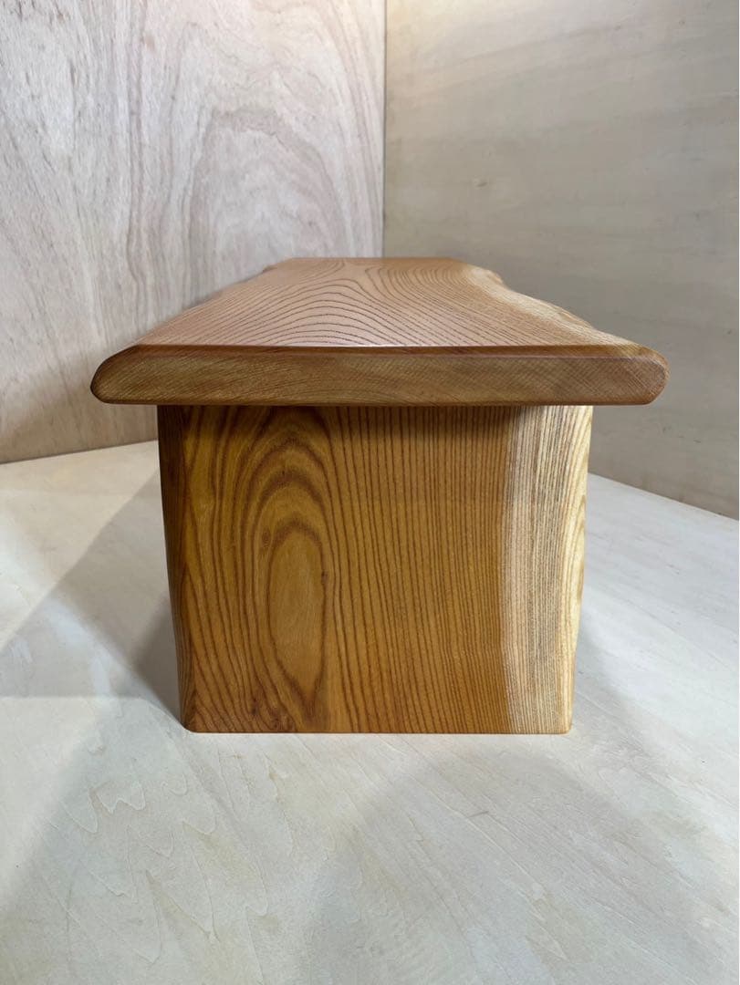 [即購入OK] 欅(けやき) 耳つき耳脚の折りたたみベンチテーブル　新品未使用