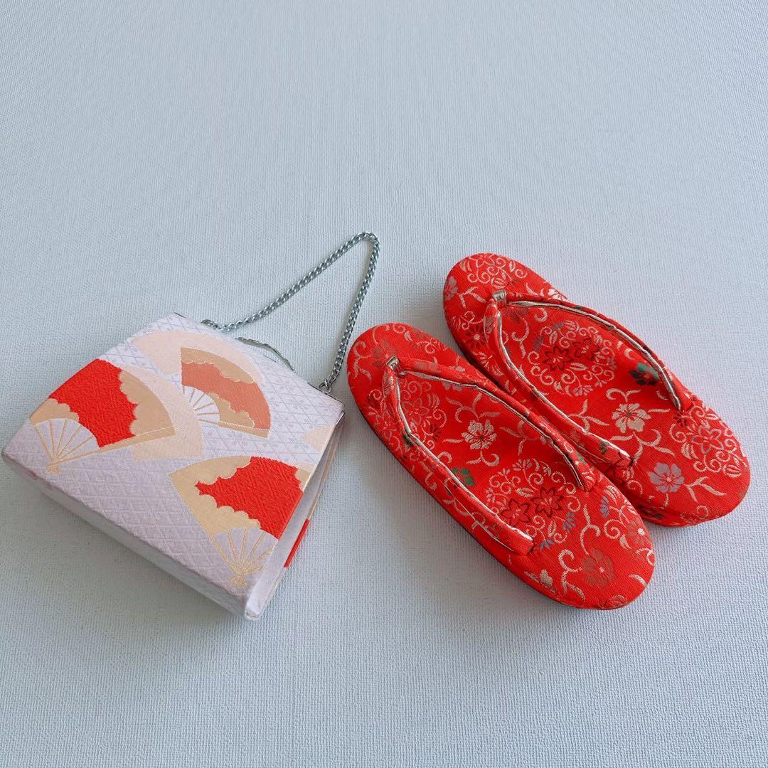 フルセット　七五三　7歳女の子　昭和レトロ　花御所車　金プリント　黒丸帯7070