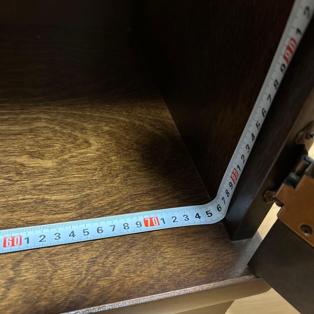 大雪木工 北海道民芸家具 ライティングビューロー 天然木 収納机 学習机