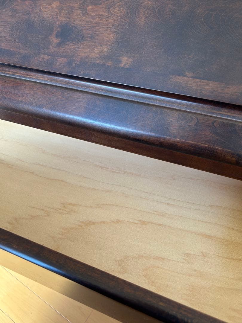 大雪木工 北海道民芸家具 ライティングビューロー 天然木 収納机 学習机