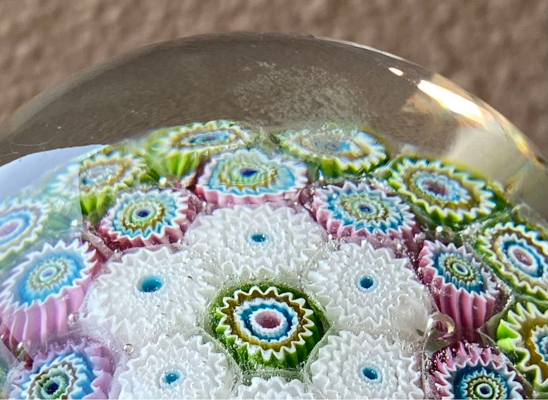 ⚛️ベネチアングラス ムラノ⚛️ 直径7㎝❣️ガラスペーパーウェイト