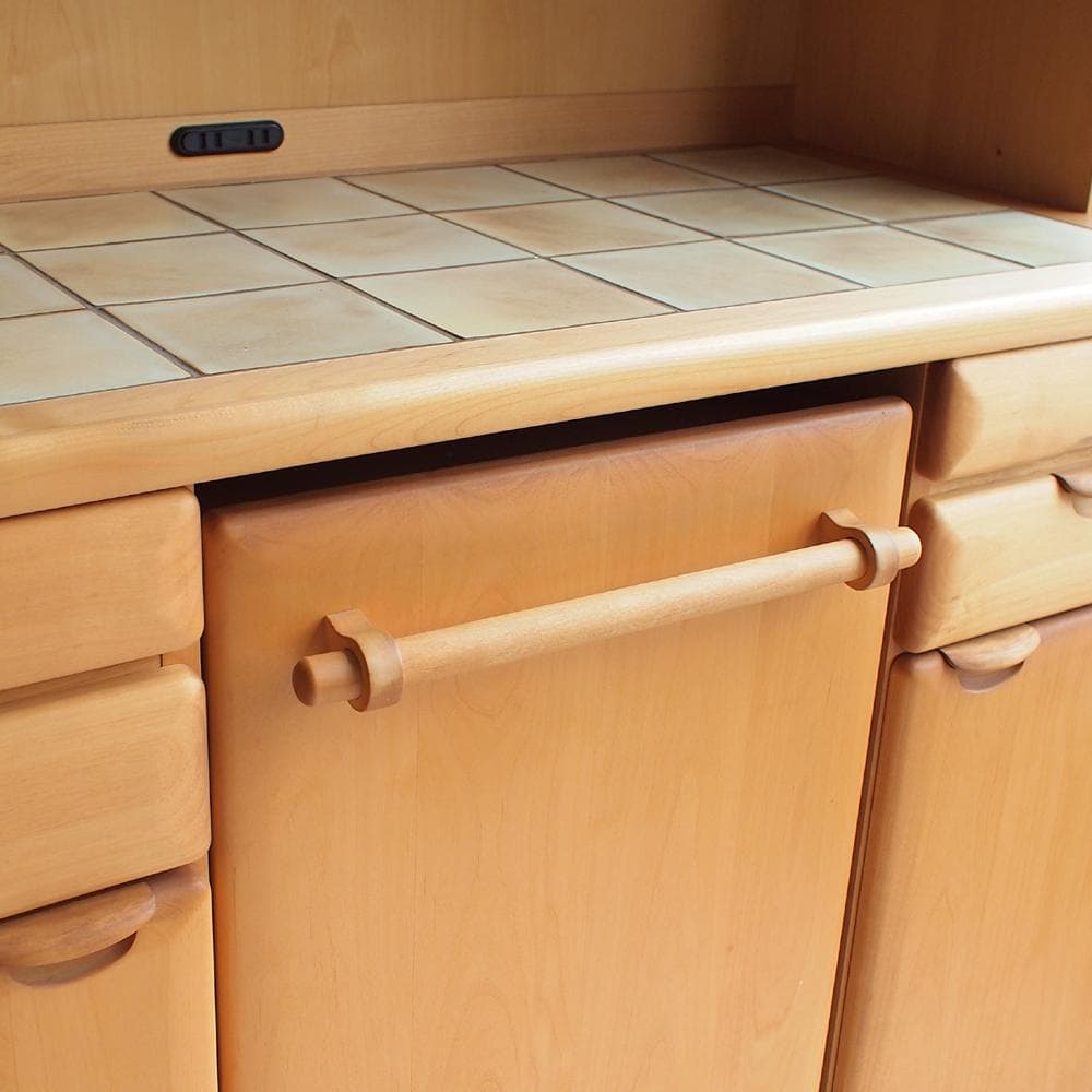未使用品 起立木工 「フィオナ」 キッチンボード 120cm アルダー材