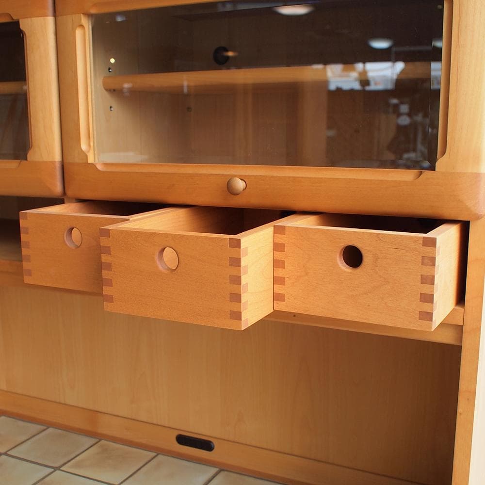 未使用品 起立木工 「フィオナ」 キッチンボード 120cm アルダー材