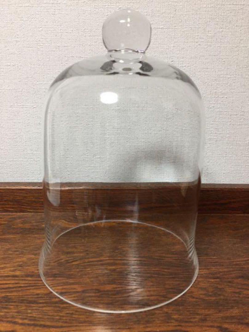 ＊訳あり イギリス アンティーク☆ガラスドームH25cmシルバープレート台座付き
