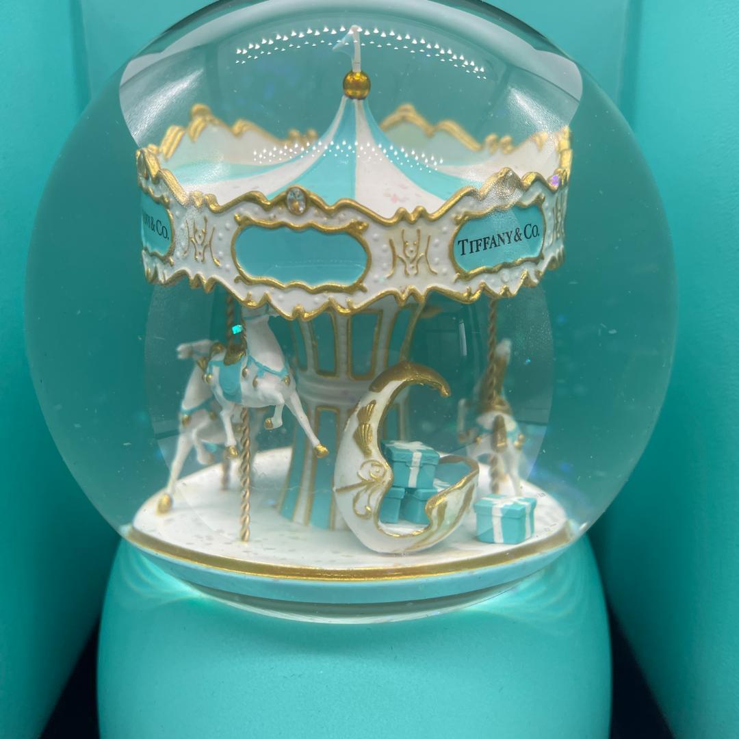 ティファニー オルゴール スノードーム メリーゴーランド　美品