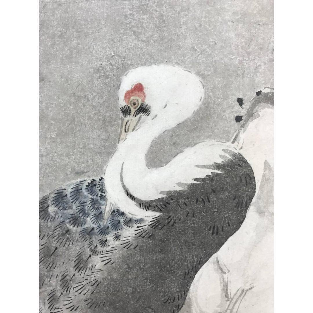 真作/堀江友聲/松竹鶴図/双幅/掛軸/名家伝来/AK-658 - メルカリ