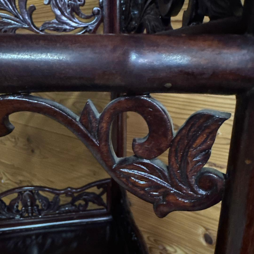 最終価格！紫檀 コーナーキャビネット　唐木 高さ約160cm 猫脚アンティーク