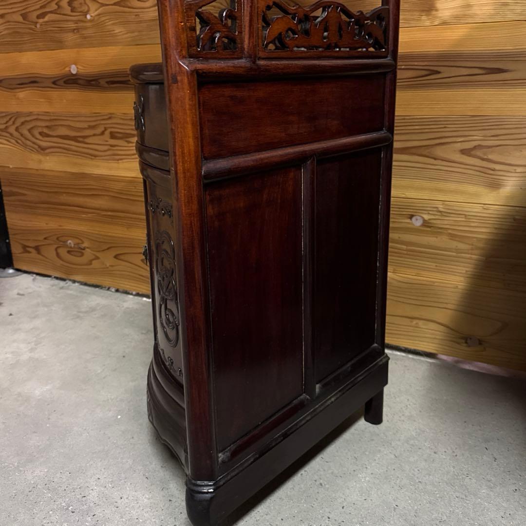 最終価格！紫檀 コーナーキャビネット　唐木 高さ約160cm 猫脚アンティーク