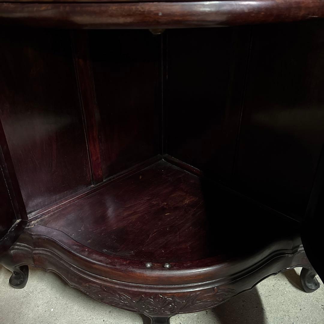 最終価格！紫檀 コーナーキャビネット　唐木 高さ約160cm 猫脚アンティーク