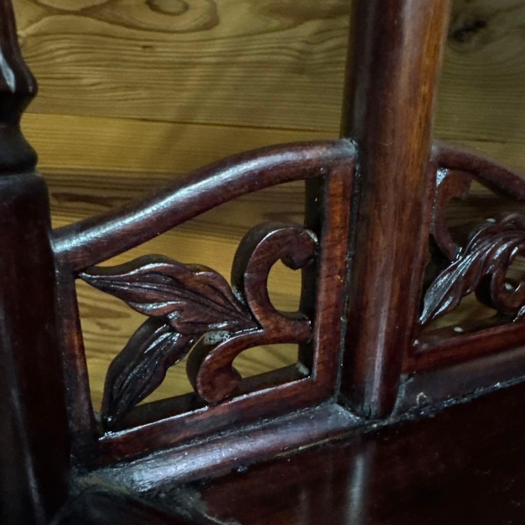 最終価格！紫檀 コーナーキャビネット　唐木 高さ約160cm 猫脚アンティーク