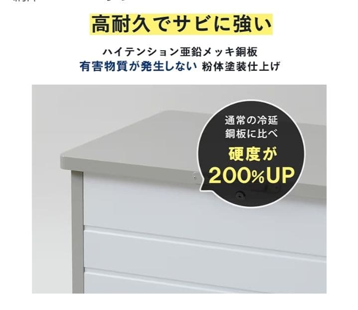 ガーデンマスター ベンチストッカー スチール製 グレー つ304