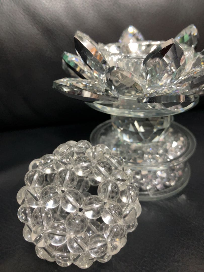 8mm フラーレン クリスタル 水晶　神聖幾何学 台座 スピリチュアル