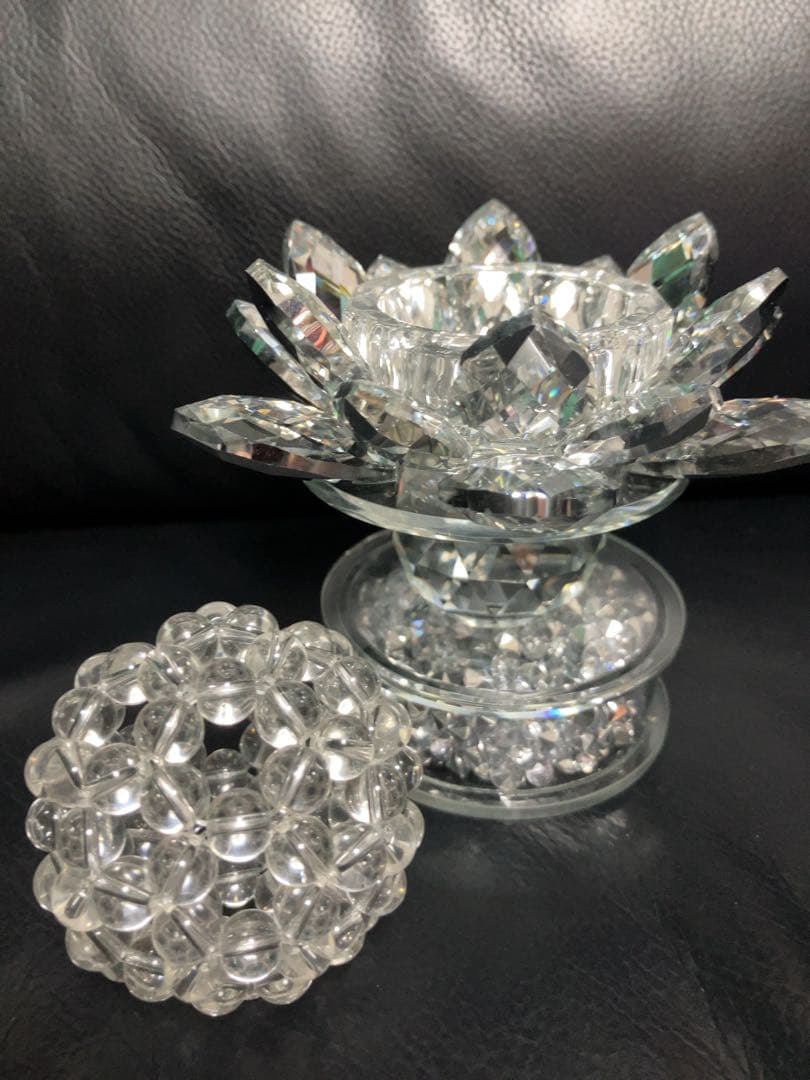 8mm フラーレン クリスタル 水晶　神聖幾何学 台座 スピリチュアル