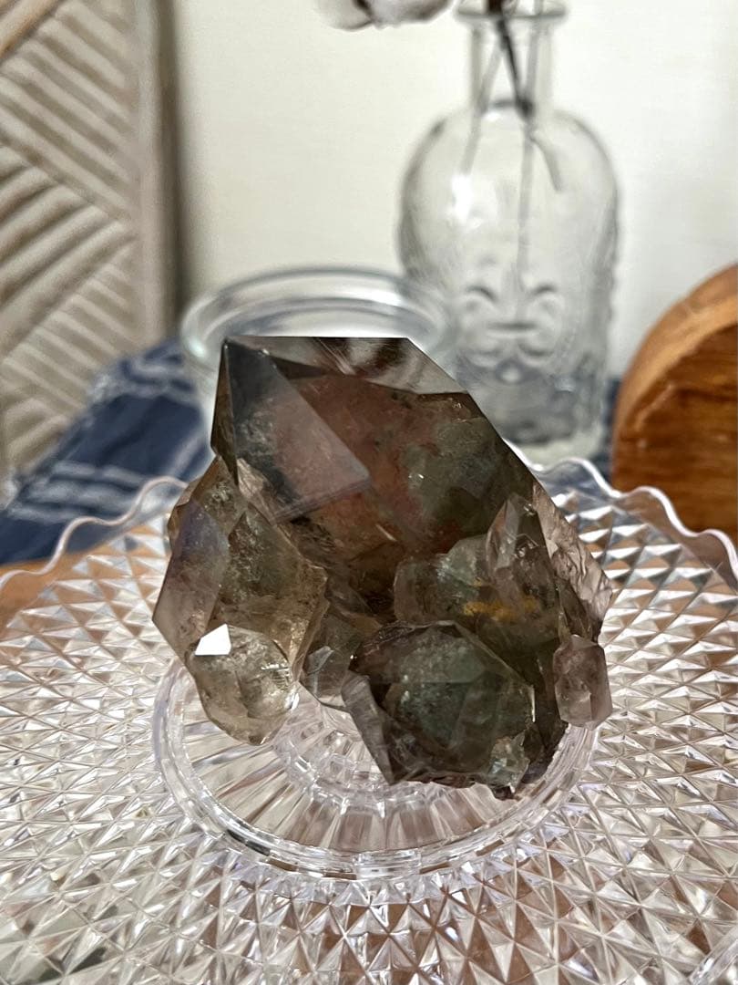☆半額☆ ブラジル産　スモーキークォーツ　ガーデンクォーツ　クラスター