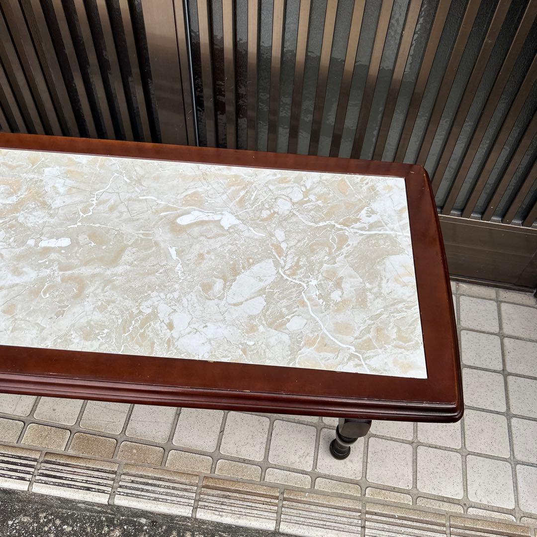 【昭和レトロ】大理石調　テーブル　センターテーブル