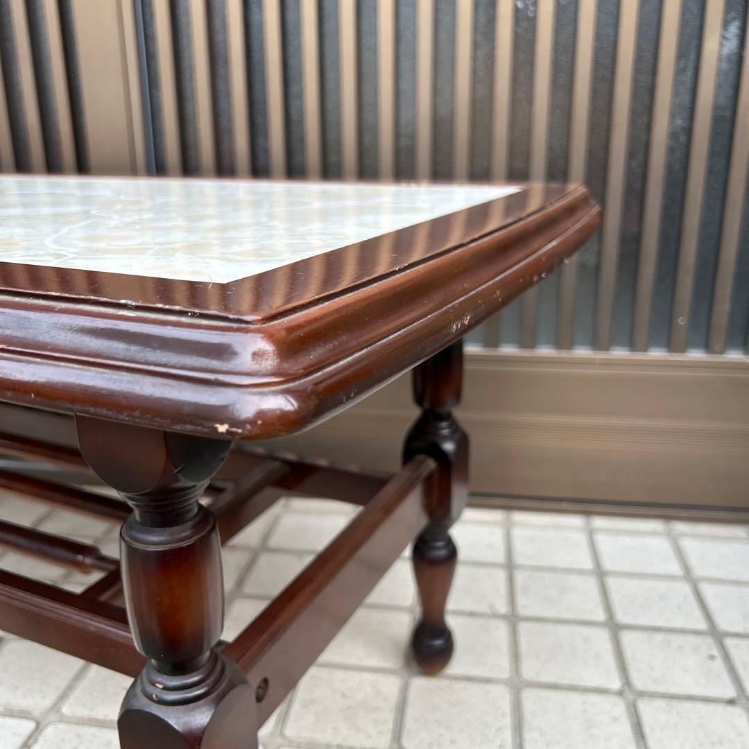 【昭和レトロ】大理石調　テーブル　センターテーブル