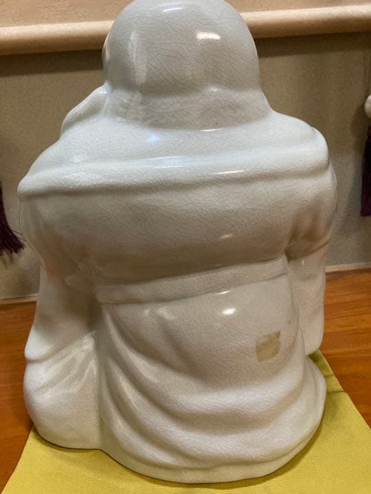 近々アカウント削除/【萩焼天鵬山窯】お顔の良い布袋様の置物/七福神/海運金運