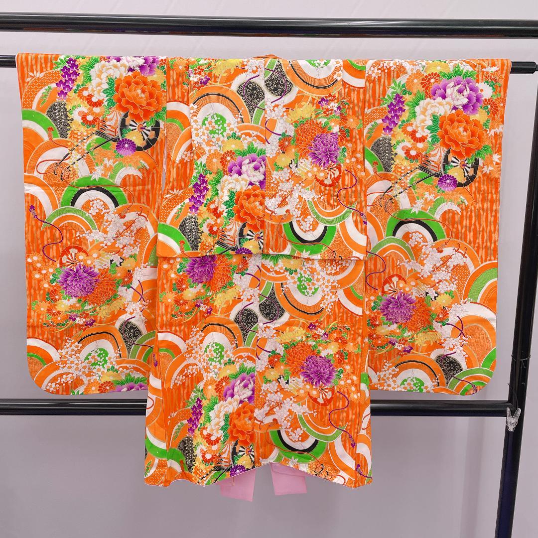 ★4046★ 子供着物 七五三 女の子 四つ身 単品