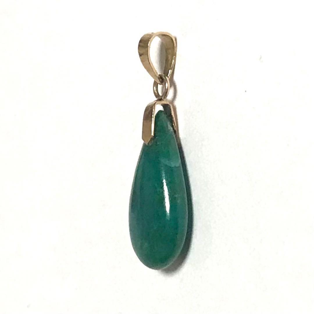 翡翠 ペンダントトップ 14K 金具 ジェダイ JADEITE ヒスイ k14