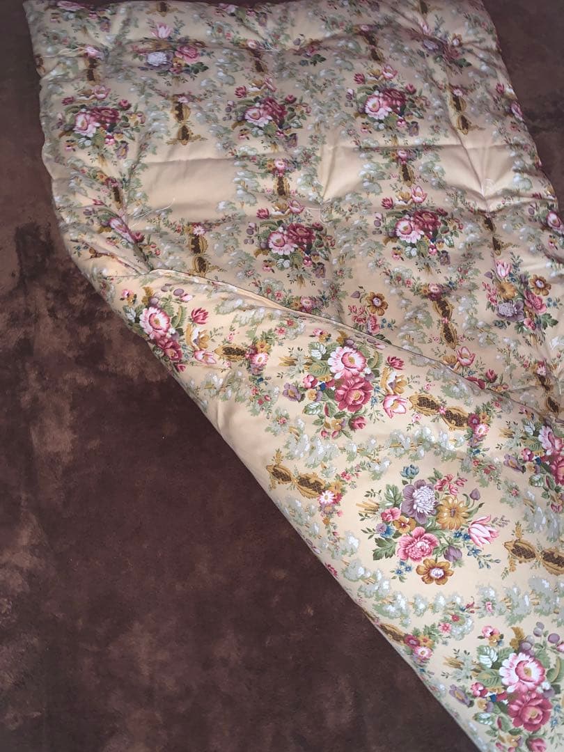 西川生地シングル両面プリント敷布団軽量！側生地中綿共綿100%お任せカバー付き！