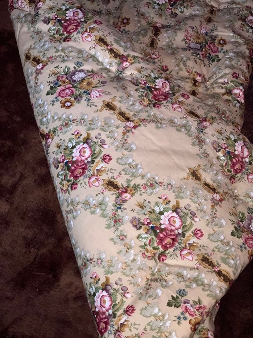 西川生地シングル両面プリント敷布団軽量！側生地中綿共綿100%お任せカバー付き！