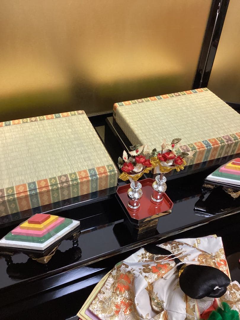 雛人形セット 裂地西陣織 賀美雛 三段飾り② - メルカリ