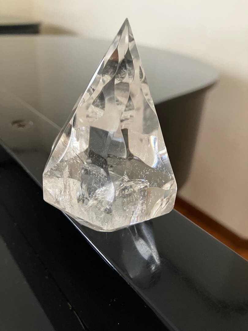 美！水晶　ツリー　炎　松明　天然石置物　Z125