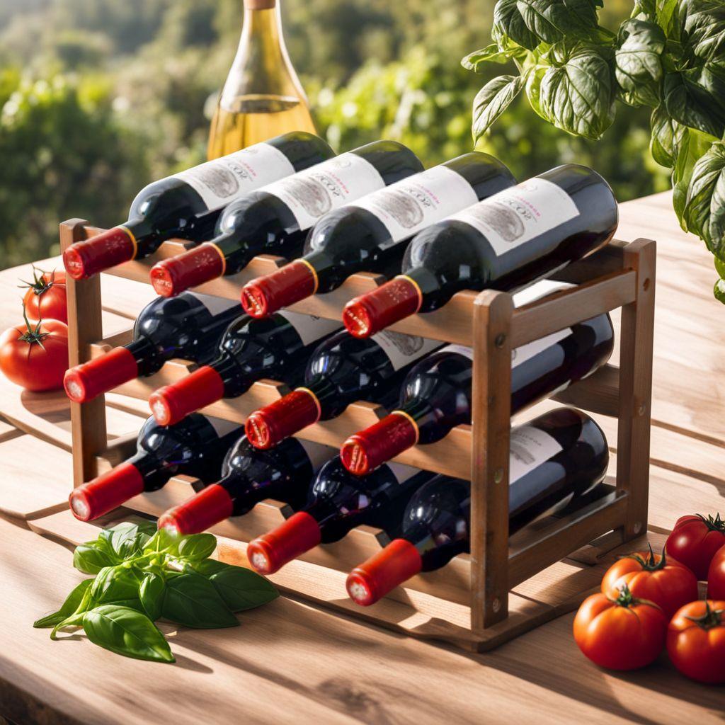 竹製 12本ワインラック 積み重ね可能