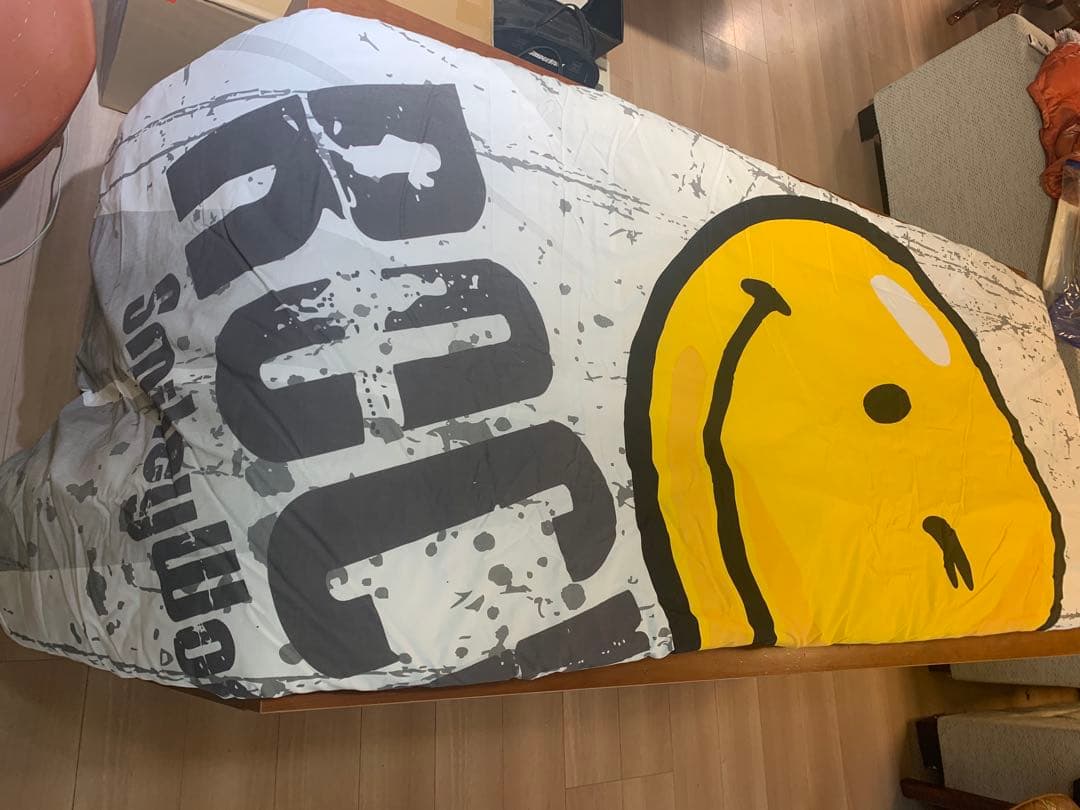 Smiley World スマイリーフェイス　大掛布団、枕カバー大中/1セット