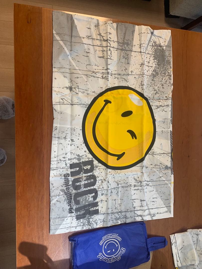 Smiley World スマイリーフェイス　大掛布団、枕カバー大中/1セット