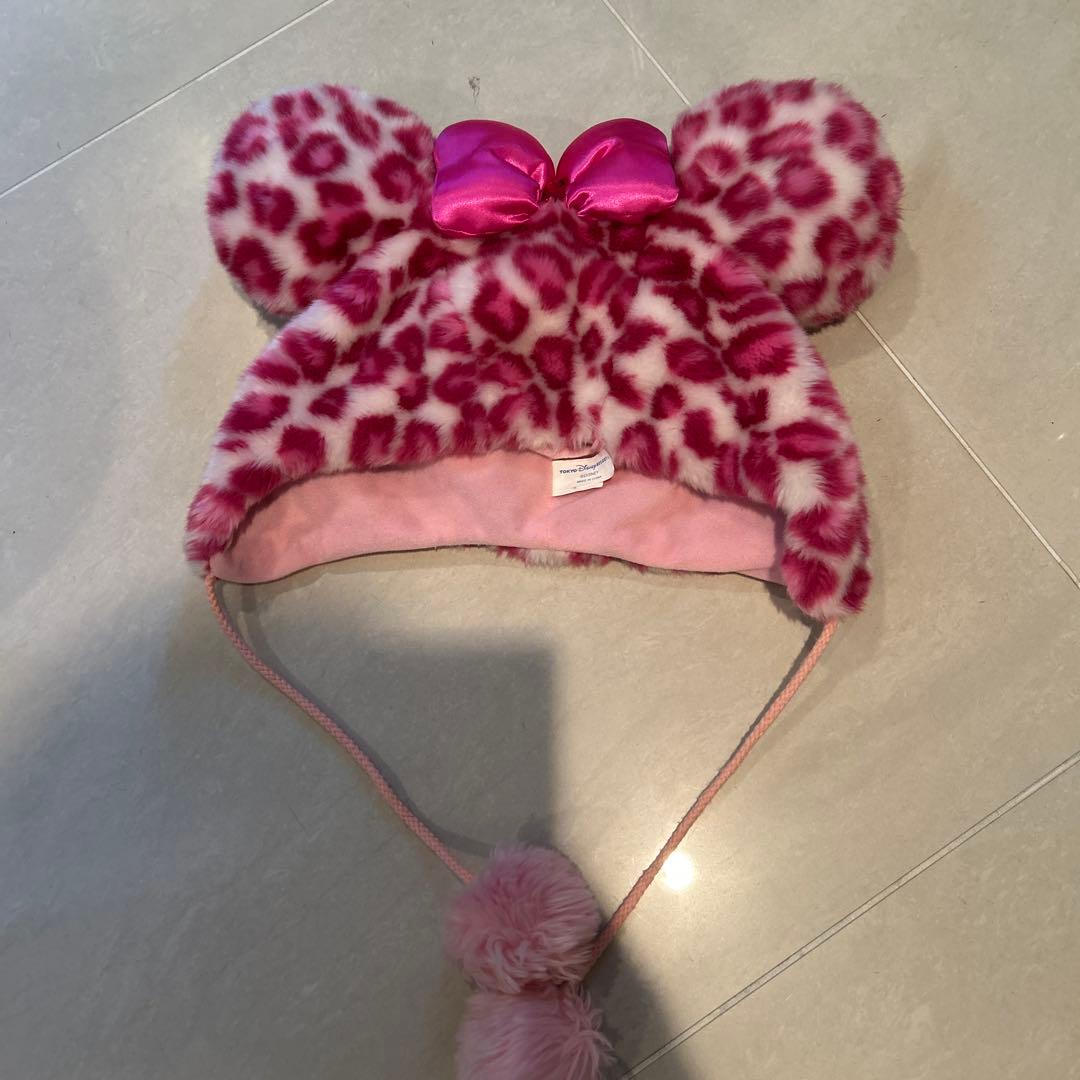 東京ディズニーリゾート ヒョウ柄ファンキャップ ミニー 即日配送