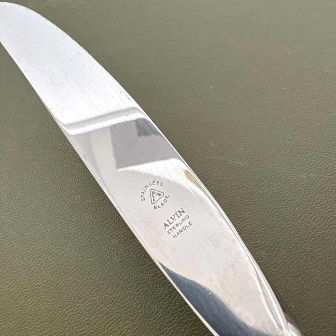 ビンテージ　ALVIN STERLING ナイフ　シルバー　シャトーローズ　純銀