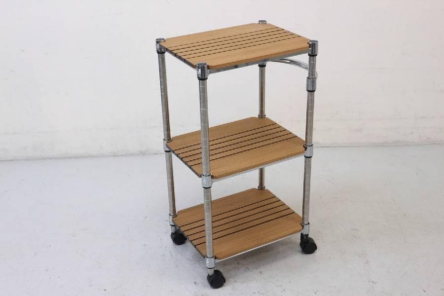 ホームエレクター ブランチシェルフ サイドワゴン 3段 木製棚 組立て式家具